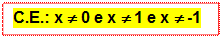 Casella di testo: C.E.: x  0 e x  1 e x  -1  